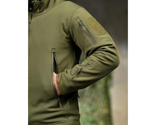 Демісезонна тактична куртка Soft Shell Silver Knight Windstoper олива ОР1233