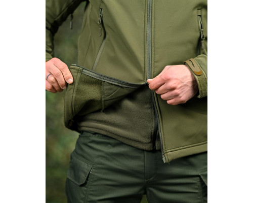 Демісезонна тактична куртка Soft Shell Silver Knight Windstoper олива ОР1233
