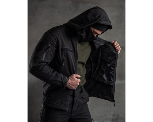 тактичний костюм SoftShell Police black ВТ7623