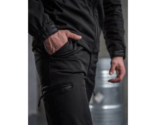 тактичний костюм SoftShell Police black ВТ7623