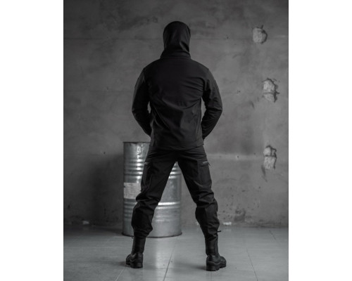 тактичний костюм SoftShell Police black ВТ7623