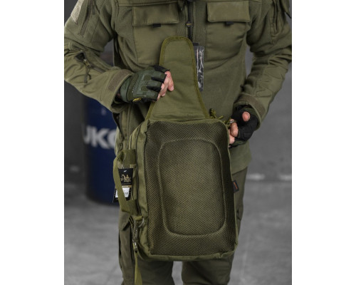 Сумка-слінг тактична з однією лямкою SILVER KNIGHT 8л oliva ВТ6393