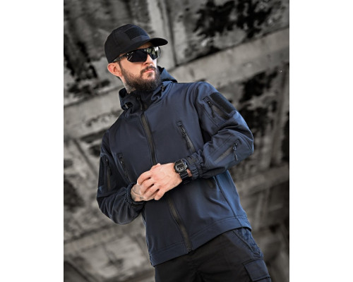Тактична куртка Soft Shel синій ВТ6474